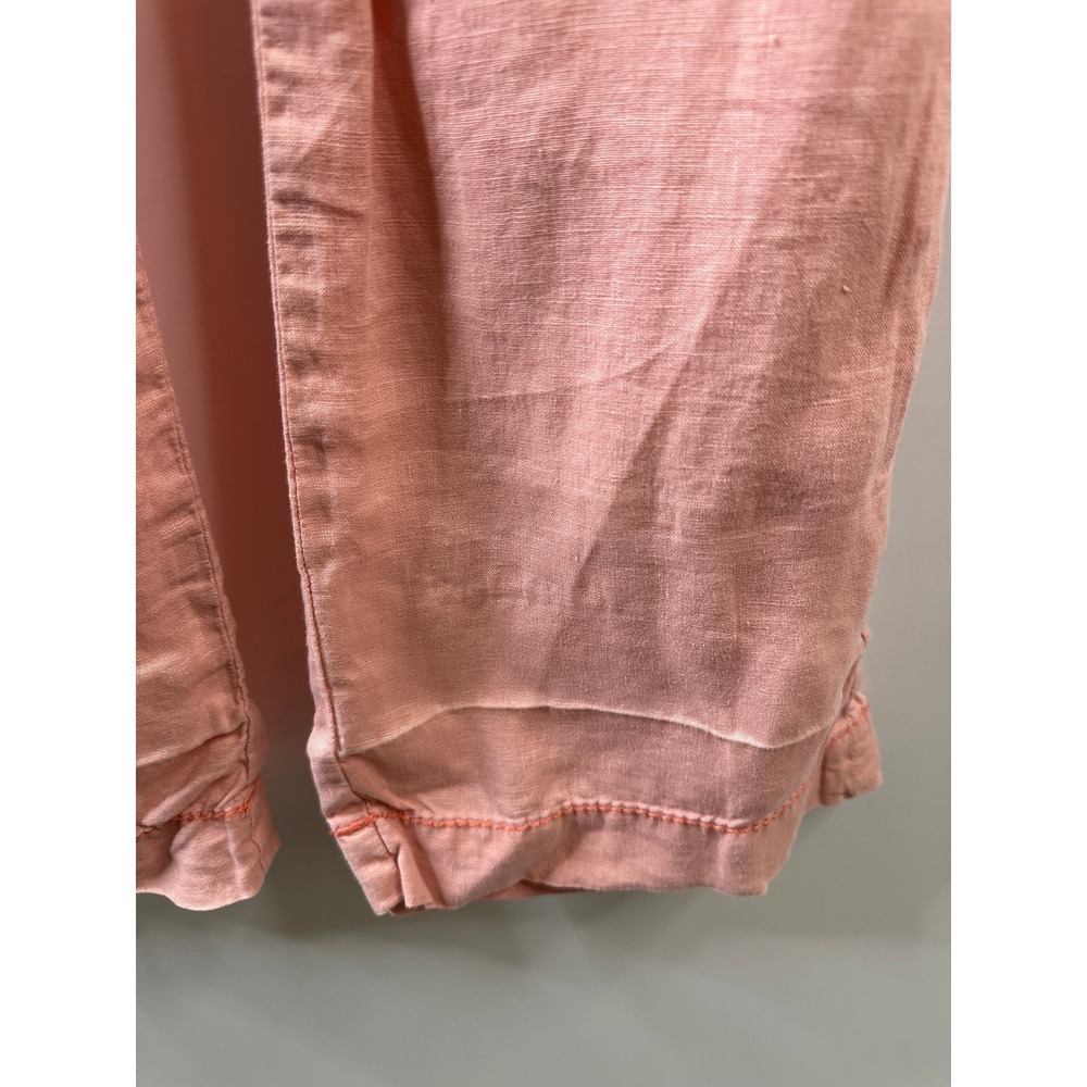 Miss Me Cargo 100% Linen Wide Leg Trouser Pants Coral Pink Small Lagonlook Beach - Picture 16 of 16